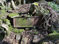 
Rhyswg Fawr, Iron panels and foundations, Cwmcarn, April 2009